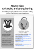 Adjustable Chest Mount Harness w 3-Card Damping Rotating, Magnetic Neck Brace Strap Belt, Mobile Phone Holder Compatible with Phone 17/16 series