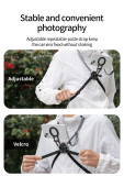 Adjustable Chest Mount Harness w 3-Card Damping Rotating, Magnetic Neck Brace Strap Belt, Mobile Phone Holder Compatible with Phone 17/16 series