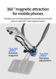 Adjustable Chest Mount Harness w 3-Card Damping Rotating, Magnetic Neck Brace Strap Belt, Mobile Phone Holder Compatible with Phone 17/16 series