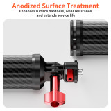 Waterproof Floating Hand Grip with 1/4'' Adapter, Camera Handle Mount Buoyancy Bar, Underwater Tripod Hand Stand Selfie Stick Pole