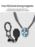 Adjustable Chest Mount Harness w Magnetic 3-Card, Magnetic Neck Brace Strap Belt, Mobile Phone Holder Compatible with Phone 17/16 series