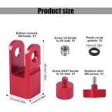 Microphone Mount Adapter, 180 ° Rotation Mic Stand Adapter, Mic Boom Arm 1/4 & 3/8 Screws Adapter, Extension Tube for Camera Tripod, Projector Stand Arm