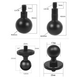 17MM/20MM/25MM to 1/4  Screw Male/Female Ball Head Mount Adapter, Aluminum Ball Adapter for Action Camera Tripod Phone Stand GPS Holder Bracket