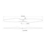 Martin Propeller / 24-Inch Carbon Fiber Integrated Positive And Negative Propeller Assembly / 2478 Tl3034
