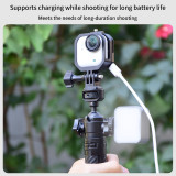 Multi-functional Camera Cage Compatible with GO Ultra Cameras, Featuring Charging Port & 2 Card Slot Mount Adapter