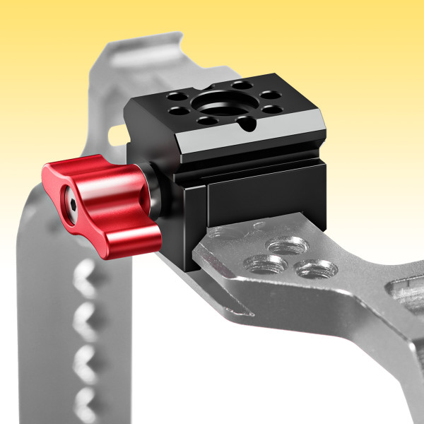 NATO Clamp Slider, Quick Release NATO Rail-type Clamp with 1/4  3/8  Threads for Camera Cage, Cold Shoe Adapter Monitor Support Magic Arm Microphone