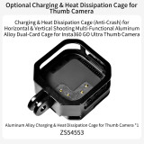 Camera Cage Compatible with GO Ultra Camera, Horizontal and Vertical Photograph, Aluminum 2-card Extension Frame Protective Case