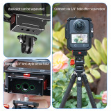 Camera Cage Compatible with OSMO 360, Aluminum Quick-release Protective Case Frame with Cold Shoe, Horizontal and Vertical Photograph