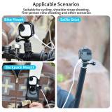 Multi-functional Camera Cage Compatible with GO Ultra Cameras, Featuring Charging Port & 2 Card Slot Mount Adapter