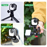 Multi-functional Camera Cage Compatible with GO Ultra Cameras, Featuring Charging Port & 2 Card Slot Mount Adapter