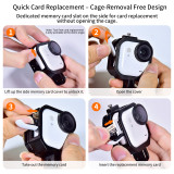 Multi-functional Camera Cage Compatible with GO Ultra Cameras, Featuring Charging Port & 2 Card Slot Mount Adapter