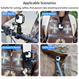 Camera Cage Compatible with GO Ultra Camera, Horizontal and Vertical Photograph, Aluminum 2-card Extension Frame Protective Case