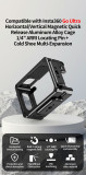 Camera Cage Frame for Go Ultra, Metal Protective Case with Cold Shoe, 1/4'' Expansion Mount Horizontal & Vertical Vlog Photograph