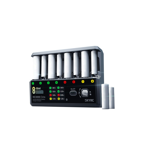 SKYRC NC3000 Octa Battery Charger - Eight Slots for Simultaneous Charging (AA/AAA)