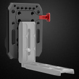 V Mount Battery Plate with Dual 15mm Rod Clamp, Aluminum V-Shaped Lock Battery Holder Plate for DSLR Camera Cage Mounting Plate Adapter