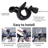 l Bicycle Handlebar Mount Bike Holder, Motorcycle Cycling Clamp Bracket with Non-slip Rubber Pads, 360° Rotating for OSMO Action 6 Camera Accessories