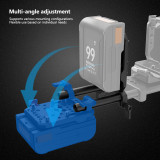 V Mount Battery Plate with Dual 15mm Rod Clamp, Aluminum V-Shaped Lock Battery Holder Plate for DSLR Camera Cage Mounting Plate Adapter