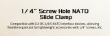 NATO Clamp Adapter, Quick Release NATO Rail-type Lock Clamp Mount with 1/4'' Screw Hole/Magic Arm/3-Cards for Camera Cage Handle Microphone