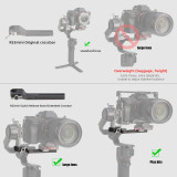 130mm/140mm Horizontal Extension Arm Crossbar, Quick-release Stabilizing Bar Mount Plate Extended for RS 3 Mini Gimbal