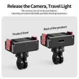 Quick-release Camera Mount Adapter, Magnetic Camera Holder with 1/4 ARRI-standard Positioning Hole, Extension Bracket for Selfie Stick, Tripod