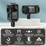 Magnetic Camera Cage for Osmo Nano, Quick Release Protection Frame with Dual Cold Shoe, Support Vertical and Horizontal Switching