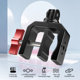 Heavy-Duty Super Clamp Camera Mount, Handlebar Clip with 1/4 ARRI-standard Positioning Hole, High Load-Bearing Motorcycle Bike Pole Tube Camera Holder