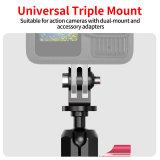 17mm Ball Head Clamp, 360° Rotation Ball Mount Extension Adapter for Car Phone Holder Motorcycle Handlebar Rearview Mirror Gimbal