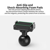 Aluminum Alloy Magnetic Mount Adapter with 1/4 ARRI-standard Positioning Hole Compatible with Action 3/4/5/360 Panoramic