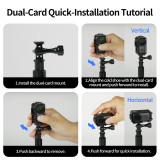 Magnetic Camera Cage for Osmo Nano, Quick Release Protection Frame with Dual Cold Shoe, Support Vertical and Horizontal Switching