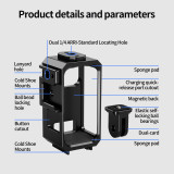 Magnetic Camera Cage for Osmo Nano, Quick Release Protection Frame with Dual Cold Shoe, Support Vertical and Horizontal Switching