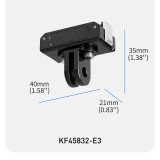 Aluminum Alloy Magnetic Mount Adapter with 1/4 ARRI-standard Positioning Hole Compatible with Action 3/4/5/360 Panoramic