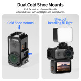 Magnetic Camera Cage for Osmo Nano, Quick Release Protection Frame with Dual Cold Shoe, Support Vertical and Horizontal Switching