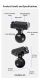 Aluminum Alloy Magnetic Mount Adapter with 1/4 ARRI-standard Positioning Hole Compatible with Action 3/4/5/360 Panoramic