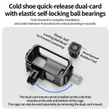 Magnetic Camera Cage for Osmo Nano, Quick Release Protection Frame with Dual Cold Shoe, Support Vertical and Horizontal Switching