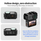 Magnetic Camera Cage for Osmo Nano, Quick Release Protection Frame with Dual Cold Shoe, Support Vertical and Horizontal Switching