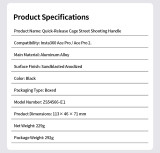 Action Camera Street Photograph Handle Grip Protective Frame Kit for Ace Pro 2, Aluminum Alloy Carbon Fiber Textured Shutter Grip