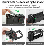 Action Camera Street Photograph Handle Grip Protective Frame Kit for Ace Pro 2, Aluminum Alloy Carbon Fiber Textured Shutter Grip
