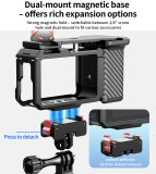Action Camera Street Photograph Grip Kit for Action 5 Pro/4/3 Camera Cage, Street Photograph Essential Shutter Grip Accessories