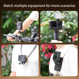 Magnetic Camera Cage with Folding 2-Card Quick-Release Base for Action 6, Protective Case, Convenient Battery Replacement