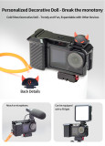 Action Camera Street Photograph Grip Kit for Action 5 Pro/4/3 Camera Cage, Street Photograph Essential Shutter Grip Accessories