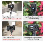 Action Camera Street Photograph Grip Kit for Action 5 Pro/4/3 Camera Cage, Street Photograph Essential Shutter Grip Accessories