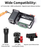 Action Camera Street Photograph Grip Kit for Action 5 Pro/4/3 Camera Cage, Street Photograph Essential Shutter Grip Accessories