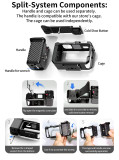 Action Camera Street Photograph Grip Kit for Action 5 Pro/4/3 Camera Cage, Street Photograph Essential Shutter Grip Accessories