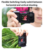 Action Camera Street Photograph Grip Kit for Action 5 Pro/4/3 Camera Cage, Street Photograph Essential Shutter Grip Accessories