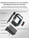 Action Camera Street Photograph Grip Kit for Action 5 Pro/4/3 Camera Cage, Street Photograph Essential Shutter Grip Accessories