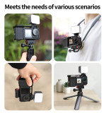 Metal Cage for DJI OSMO Action 5pro/4/3 Protective Frame Case Expansion Cold Shoe Mount 1/4  ARRI Mic Video Light Action 5pro/4/3 Accessories