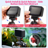 Aluminum Alloy Quick-Release Base, Camera Mount Adapter for Fill Lights, Microphones, Osmo Action 5 Pro/360, X5 X4 X3, Hero 13/12 Adapter