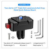 Aluminum Alloy Quick-Release Base, Camera Mount Adapter for Fill Lights, Microphones, Osmo Action 5 Pro/360, X5 X4 X3, Hero 13/12 Adapter