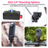 Aluminum Alloy Quick-Release Base, Camera Mount Adapter for Fill Lights, Microphones, Osmo Action 5 Pro/360, X5 X4 X3, Hero 13/12 Adapter