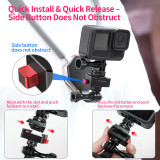 Aluminum Alloy Quick-Release Base, Camera Mount Adapter for Fill Lights, Microphones, Osmo Action 5 Pro/360, X5 X4 X3, Hero 13/12 Adapter
